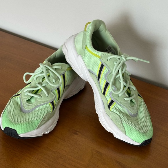 Adidas Men's Ozweego Glow Green Athletic Shoes-9,5